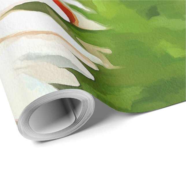 Artistic Bright Colorful White Garden Daisies v4b Wrapping Paper (Roll Corner)