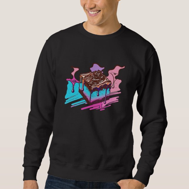 Artistic Brownies Retrowave Meets Pastel Vaporwave Sweatshirt (Front)