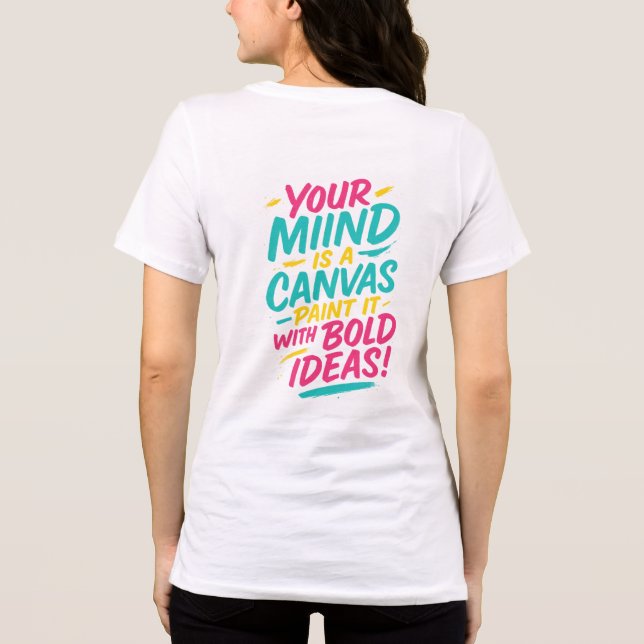 Artistic Brush-Lettering T-Shirt –  Tri-Blend Shirt (Back)