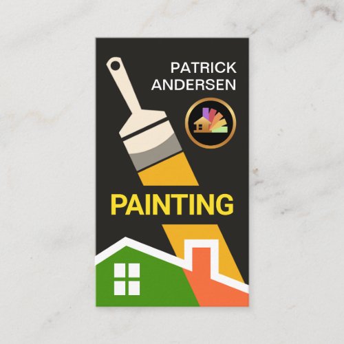Artistic Brush Painting Home Business Card