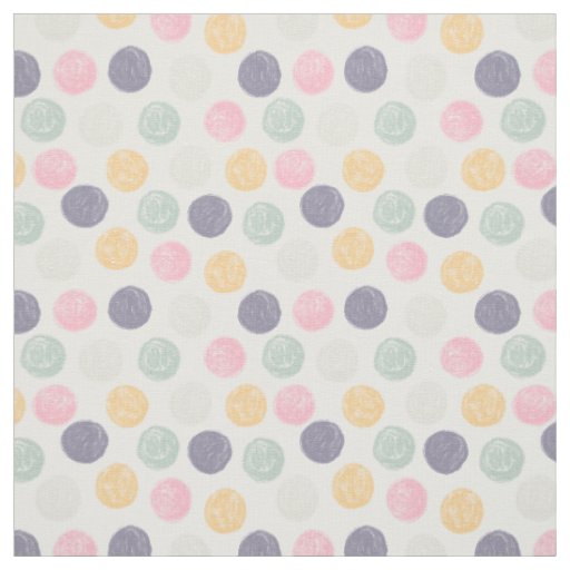 artistic brush stroke pastel polka dot fabric