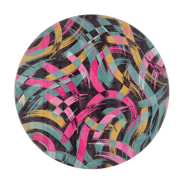 Artistic brush stroke pattern. cutting board (Front)