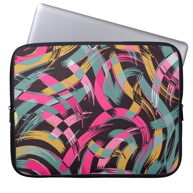 Artistic brush stroke pattern. laptop sleeve (Front)