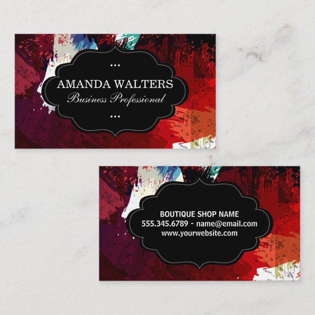 Artistic Brushed Background Business Card (Front/Back)