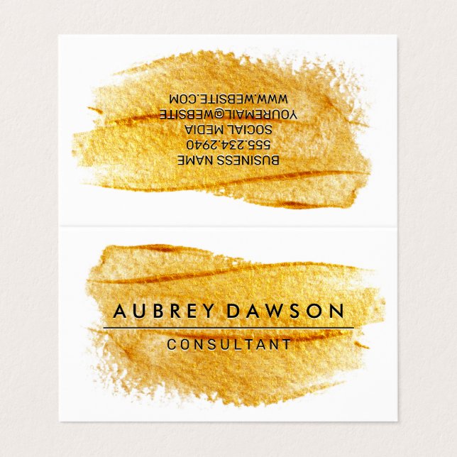 Artistic Brushed Business Card (Outside Unfolded)