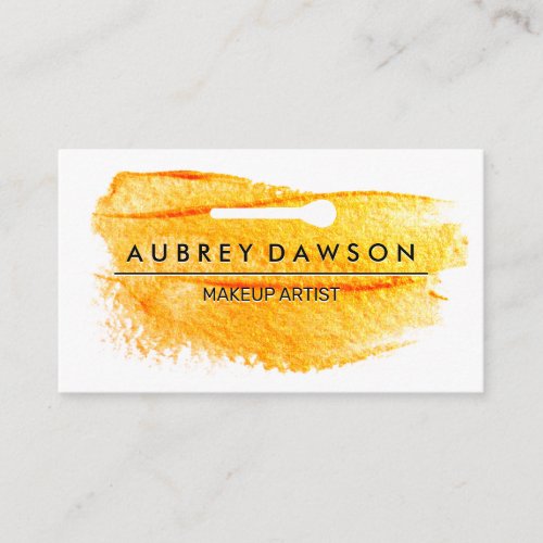 Artistic Brushed  Makeup Brush Icon Business Card