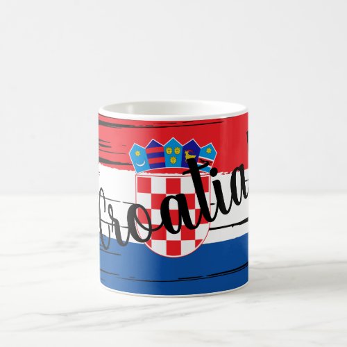 Artistic Brushstroke Croatia Flag  Coffee Mug