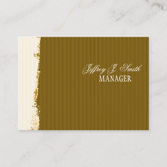 Artistic Brushstrokes Rust Earth-Colors Business Card (Front)