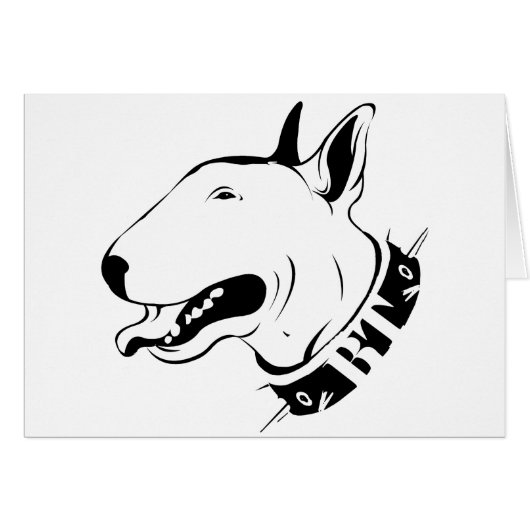 Artistic Bull Terrier Dog Breed Design Cards (Front Horizontal)