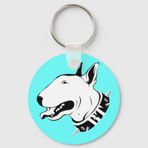 Artistic Bull Terrier Dog Breed Design Keychain