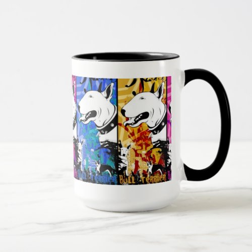 Artistic Bull Terrier Dog Breed Design Mug