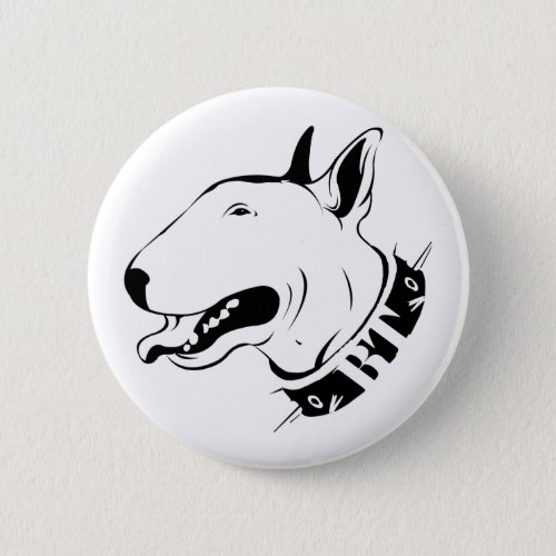 Artistic Bull Terrier Dog Breed Design Pinback Button