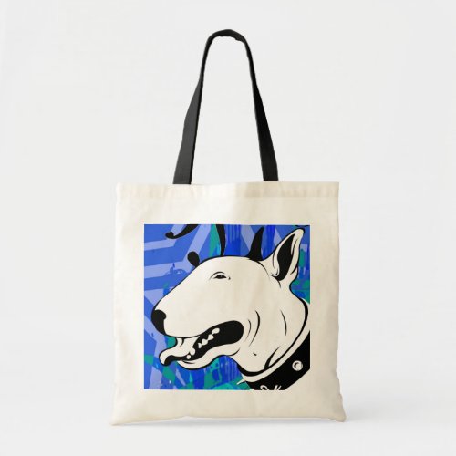 Artistic Bull Terrier Dog Breed Design Tote Bag