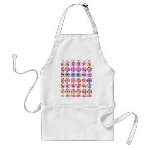 Artistic Bunch of Flowers EACH Painted UNIQUELY Adult Apron
