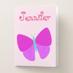 [ Thumbnail: Artistic Butterfly + Customizable Name Pocket Folder ]