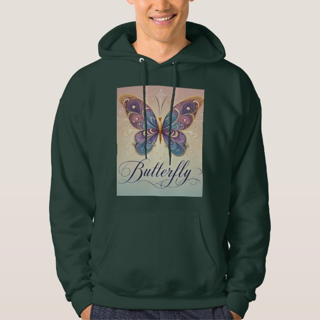 Artistic Butterfly Design Hoodie (Front)