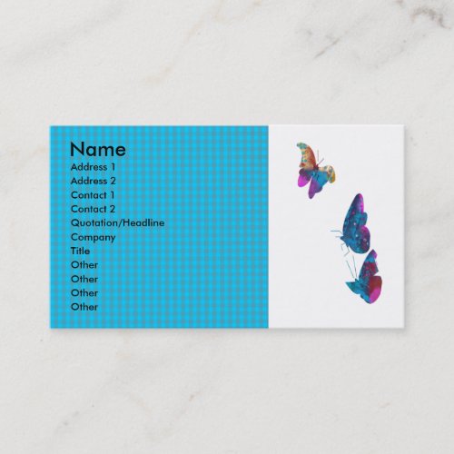 Artistic  Butterfly Flying in the Sky Business Card