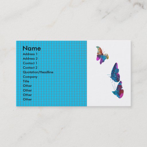 Customizable Artistic  Butterfly Flying in the Sky Business Card