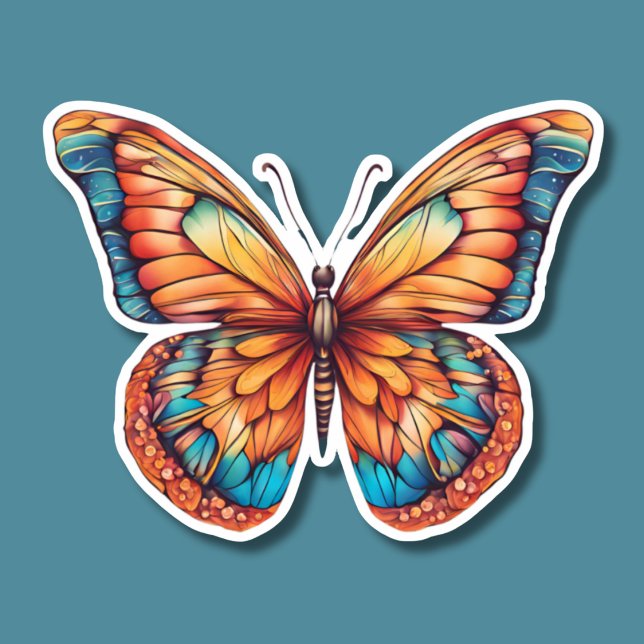 Artistic Butterfly Waterproof  Sticker (Creator Uploaded)