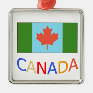 Artistic Canada flag patriotism. Canada Day. Metal Ornament