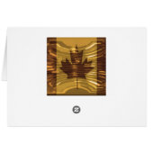 Artistic Canadian Map and MapleLeaf (Back Horizontal)