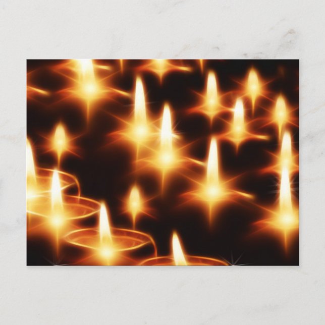 Artistic candle lights postcard (Front)