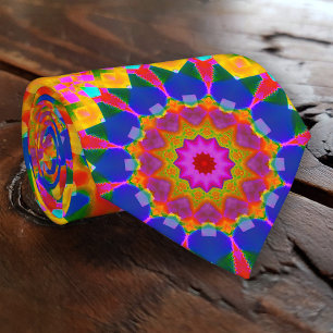 Artistic Carnival Colors Tie