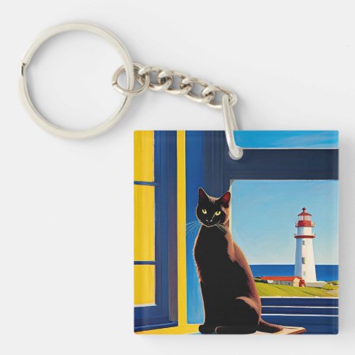 Artistic Cat Keychain