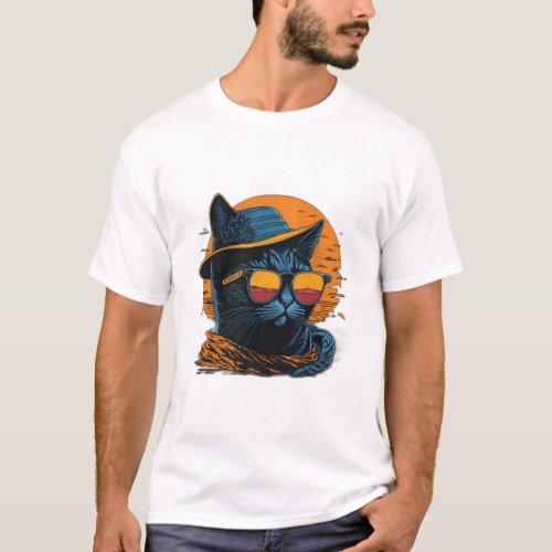 Artistic Cat T_Shirt