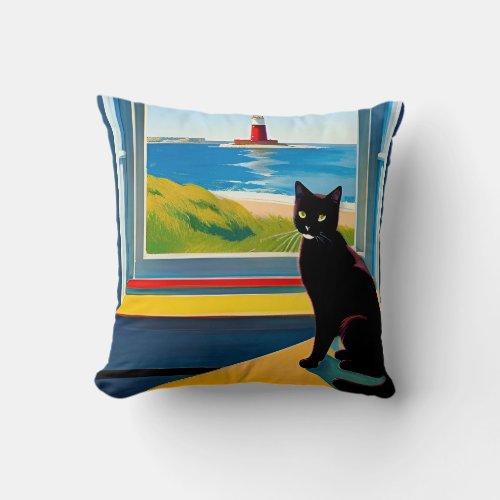 Artistic Cats Throw Pillow