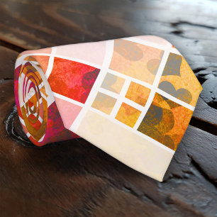 Artistic Checkered Heart Pattern Valentine's Tie