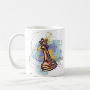 Artistic Chess King Coffee Mug – Abstract Color