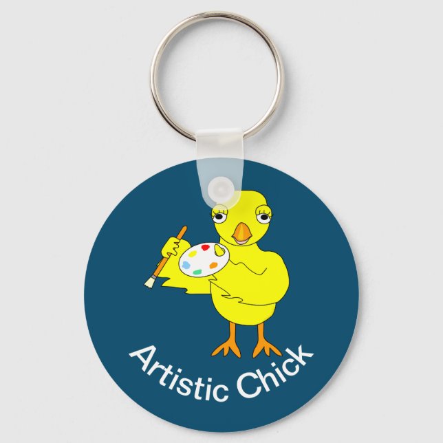 Artistic Chick Keychain (Front)