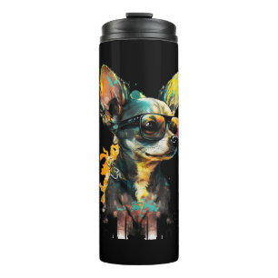 Artistic Chihuahua Thermal Tumbler