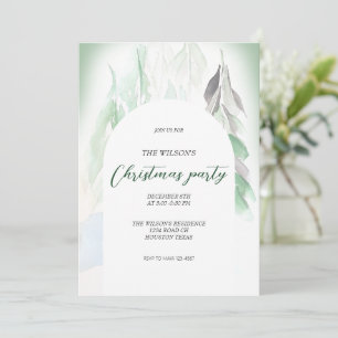 Artistic Christmas Country Village Invitation