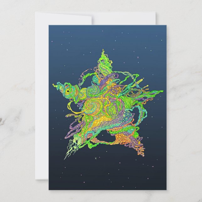 Artistic Christmas Star Holiday Card (Front)