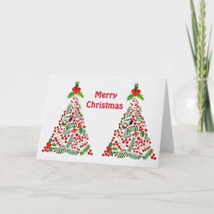 **ARTISTIC CHRISTMAS TREES** CHRISTMAS GREETING CARD