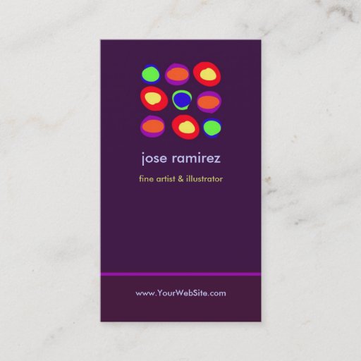Customizable Artistic Circles Business Cards