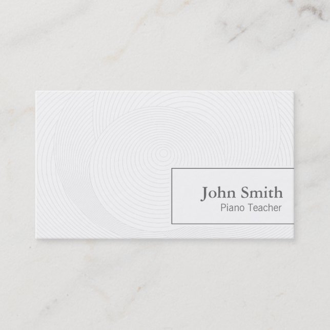 Artistic Circles Piano Teacher Business Card (Front)