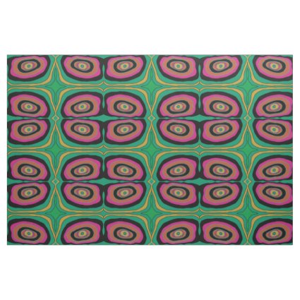 Artistic Circles pink/ green/ yellow/black> Fabric