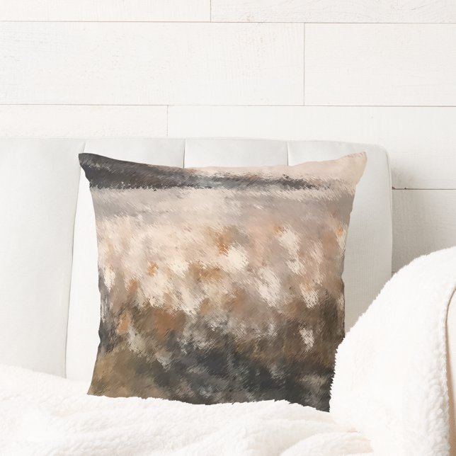 Artistic Coastal Floral Landscape  Throw Pillow (Creator Uploaded)