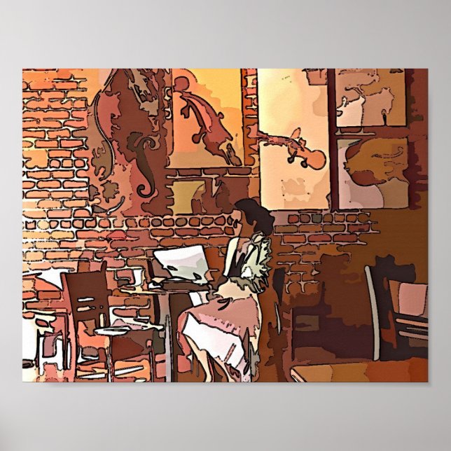 Artistic Coffee Shop Poster (Front)