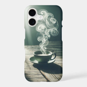Artistic Coffee Steam Swirls - Cozy Morning Aesthe iPhone 17 Case