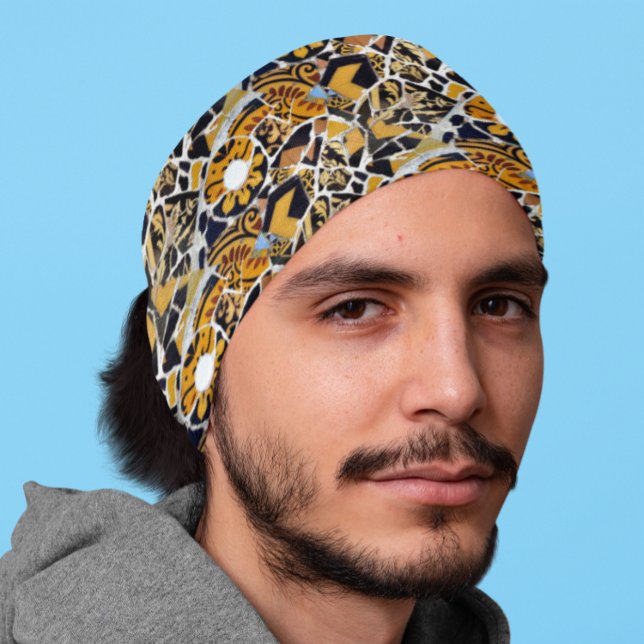 Artistic Collage of Broken Tiles-Brown Bandana (Creator Uploaded)