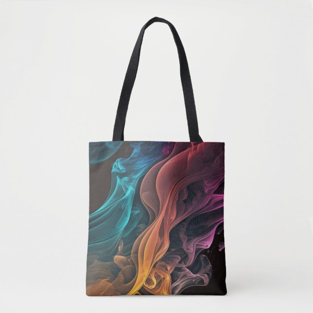 Artistic Color Smoke Pattern Tote Bag (Front)