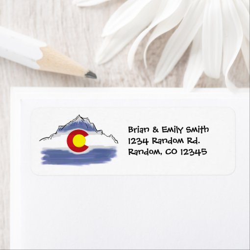 Artistic Colorado mountain custom address labels | Zazzle