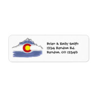 Artistic Colorado mountain custom address labels