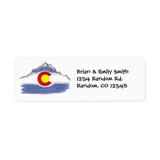 Artistic Colorado mountain custom address labels