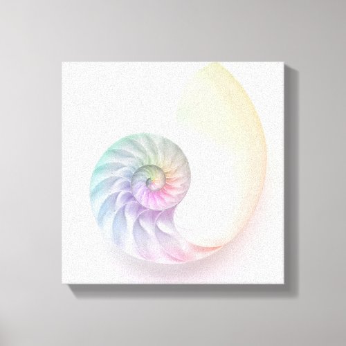 Artistic colored nautilus image canvas print