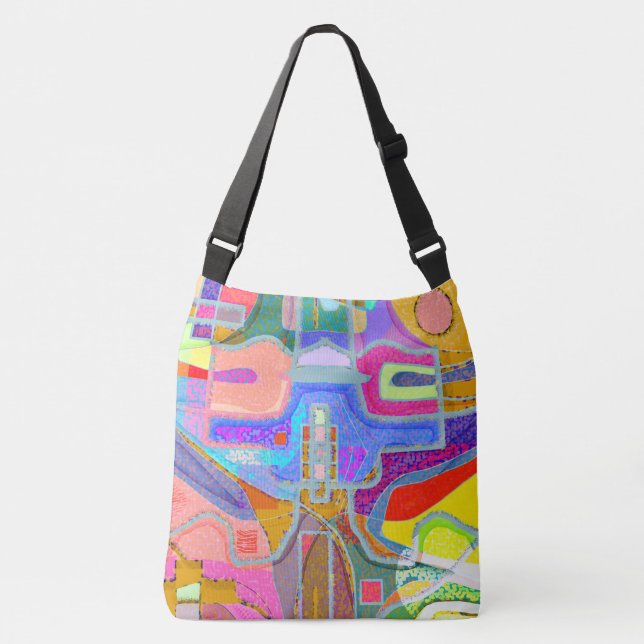 Artistic Colorful Abstract Fun Bag (Front)
